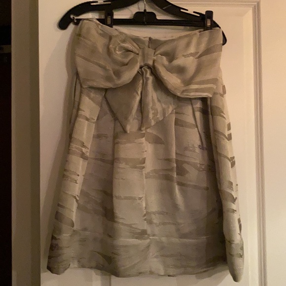 Armani collezioni silk skirt knee length with bow on back - Picture 2 of 2
